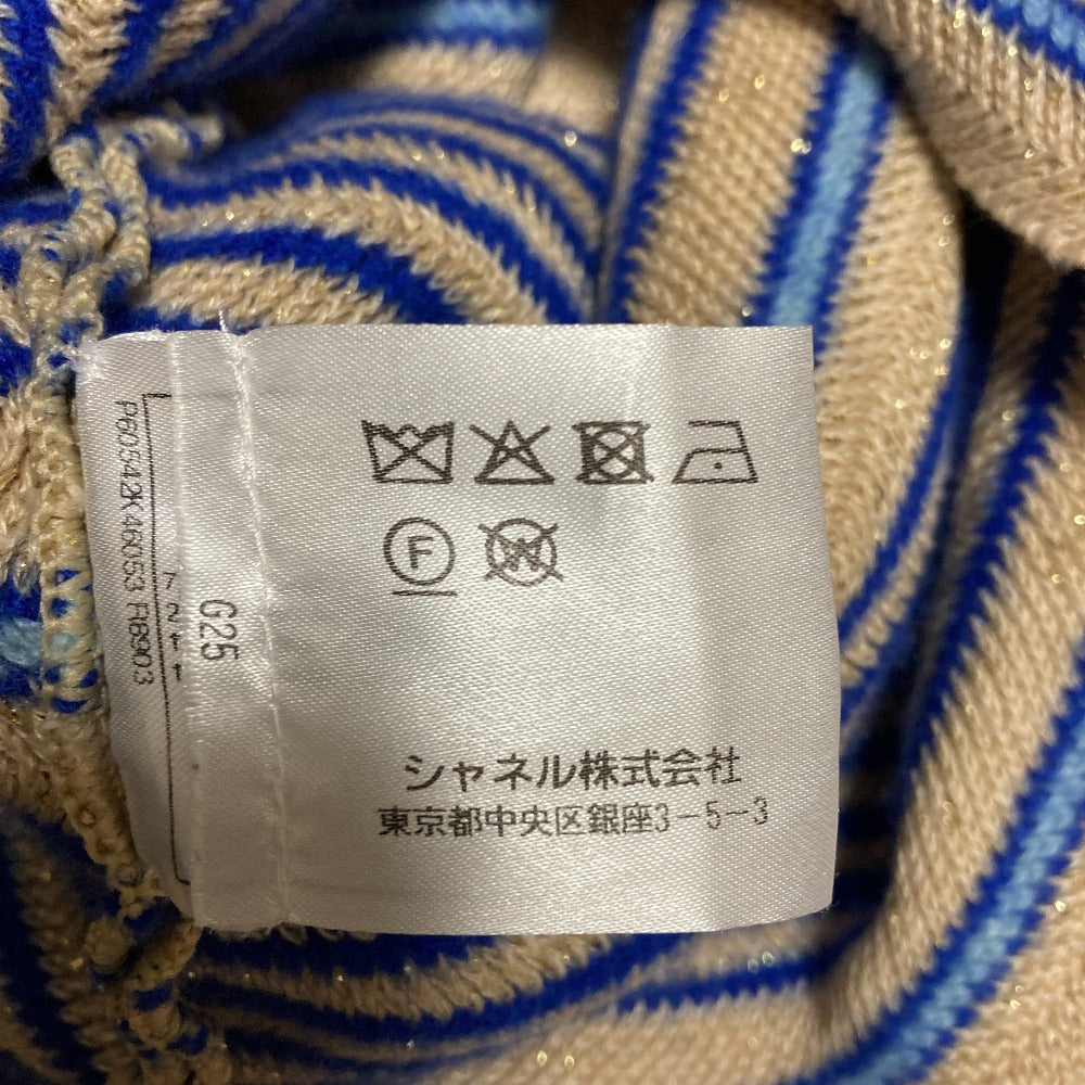 シャネル ココマーク ボーダー ラメニット