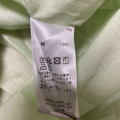 ミディウミソリッドショートスリーブロングシャツブラウス