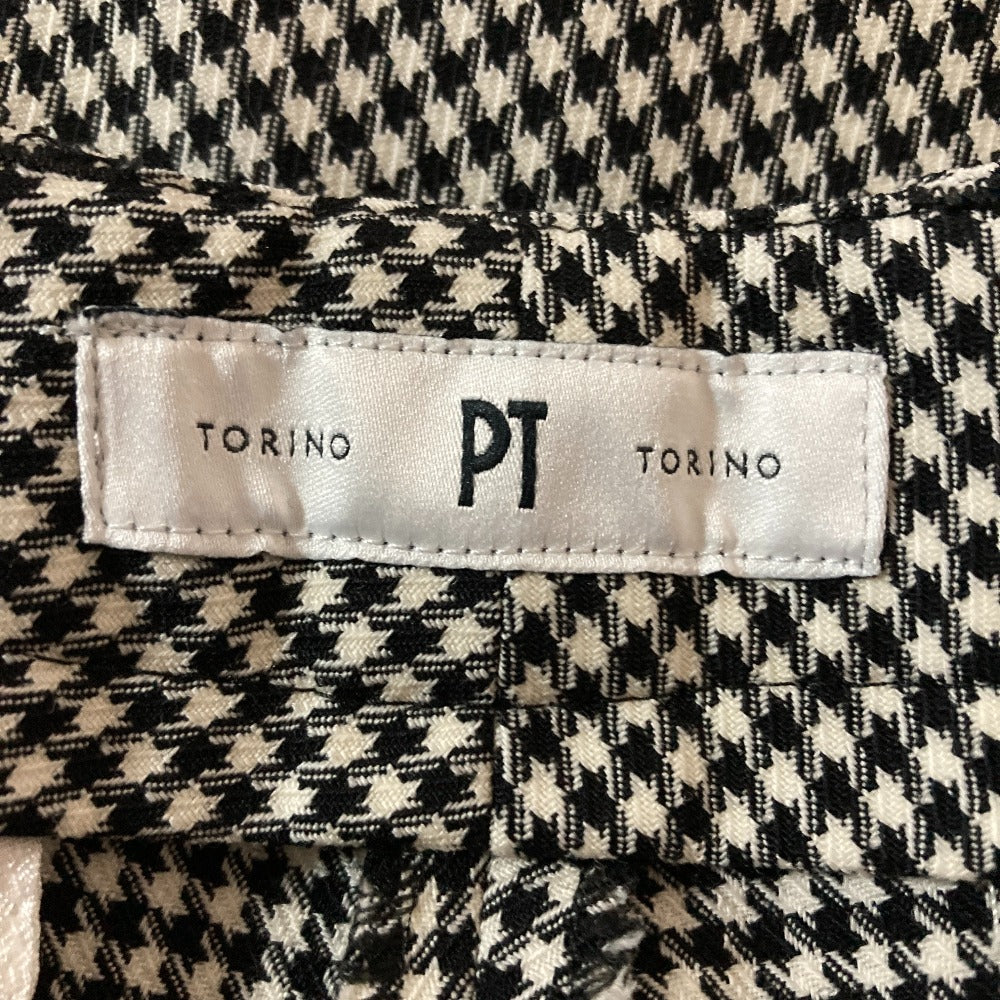 PT TORINO 千鳥柄ストレッチフレアパンツ