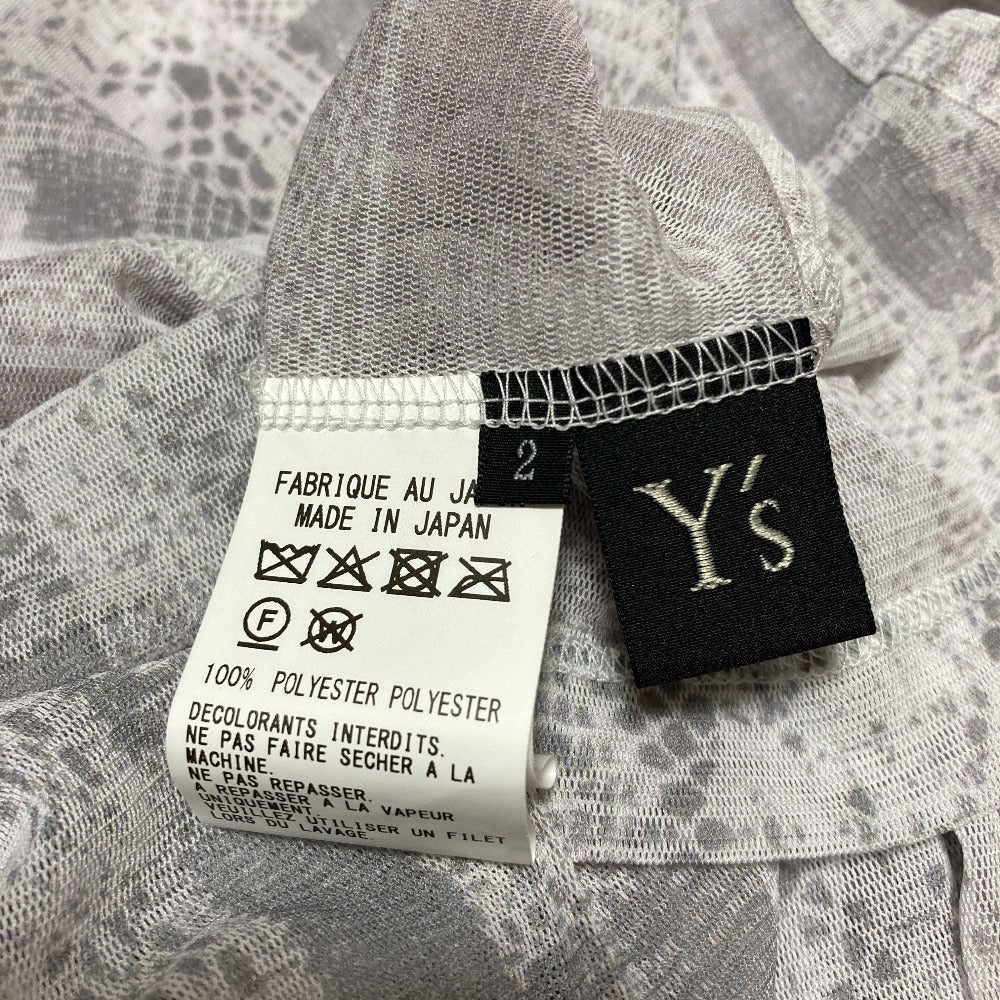ワイズ TULLE LACE PRINT ルーズラウンドネックTシャツ