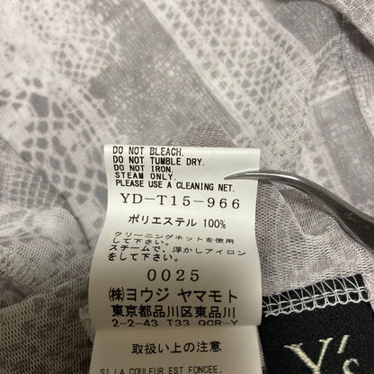 ワイズ TULLE LACE PRINT ルーズラウンドネックTシャツ