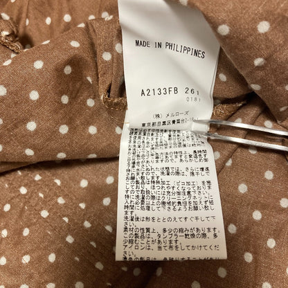 ピンクハウス ドットプリントノースリーブフリルブラウス