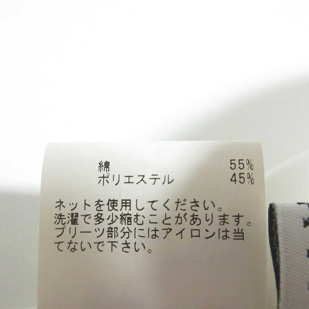 アナイ パールボタンバックプリーツノースリーブシャツ