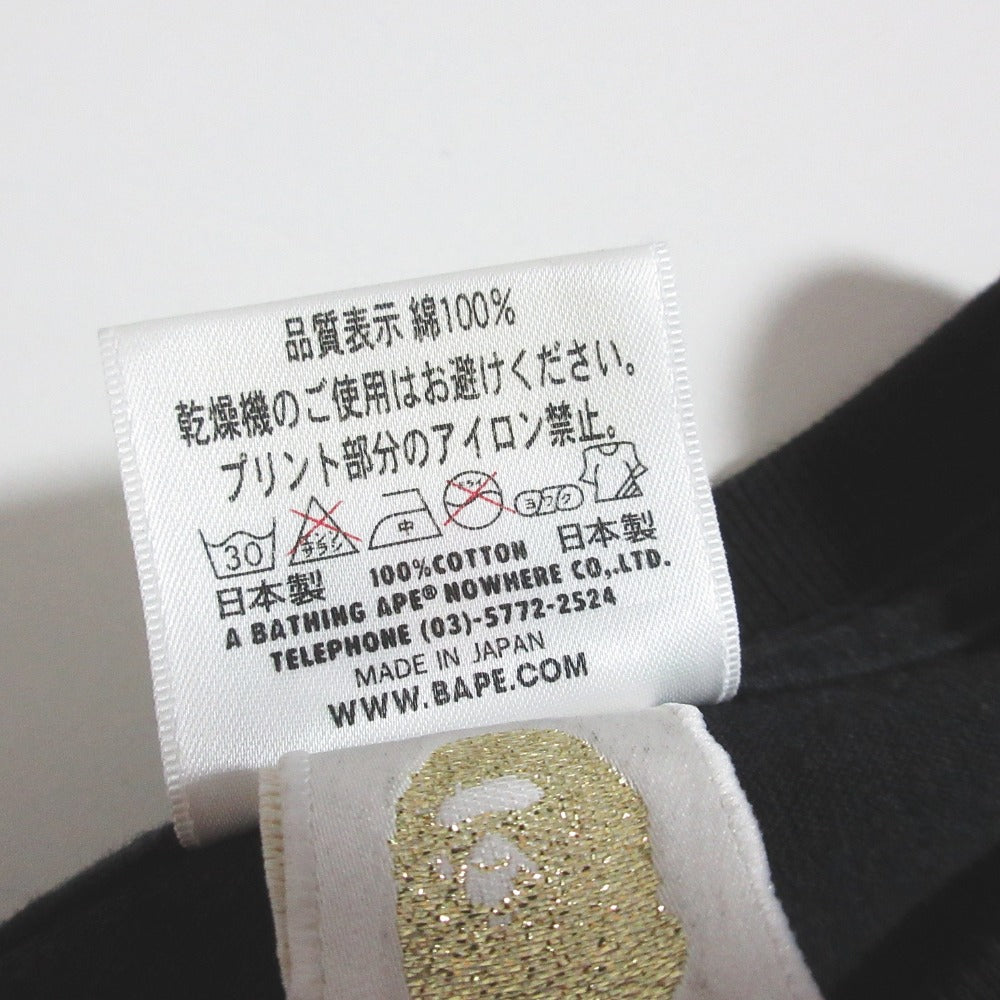 アベイシングエイプ WORLD GONE MAD コットンTシャツ