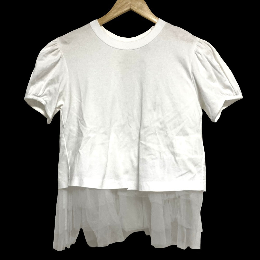 ノワールケイニノミヤ 綿ポンチ ナイロンチュールTシャツ