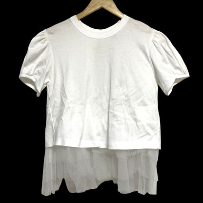 ノワールケイニノミヤ 綿ポンチ ナイロンチュールTシャツ