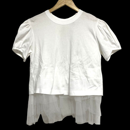 ノワールケイニノミヤ 綿ポンチ ナイロンチュールTシャツ