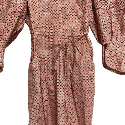 マメクロゴウチ Crane Pattern Hand Printed ワンピース