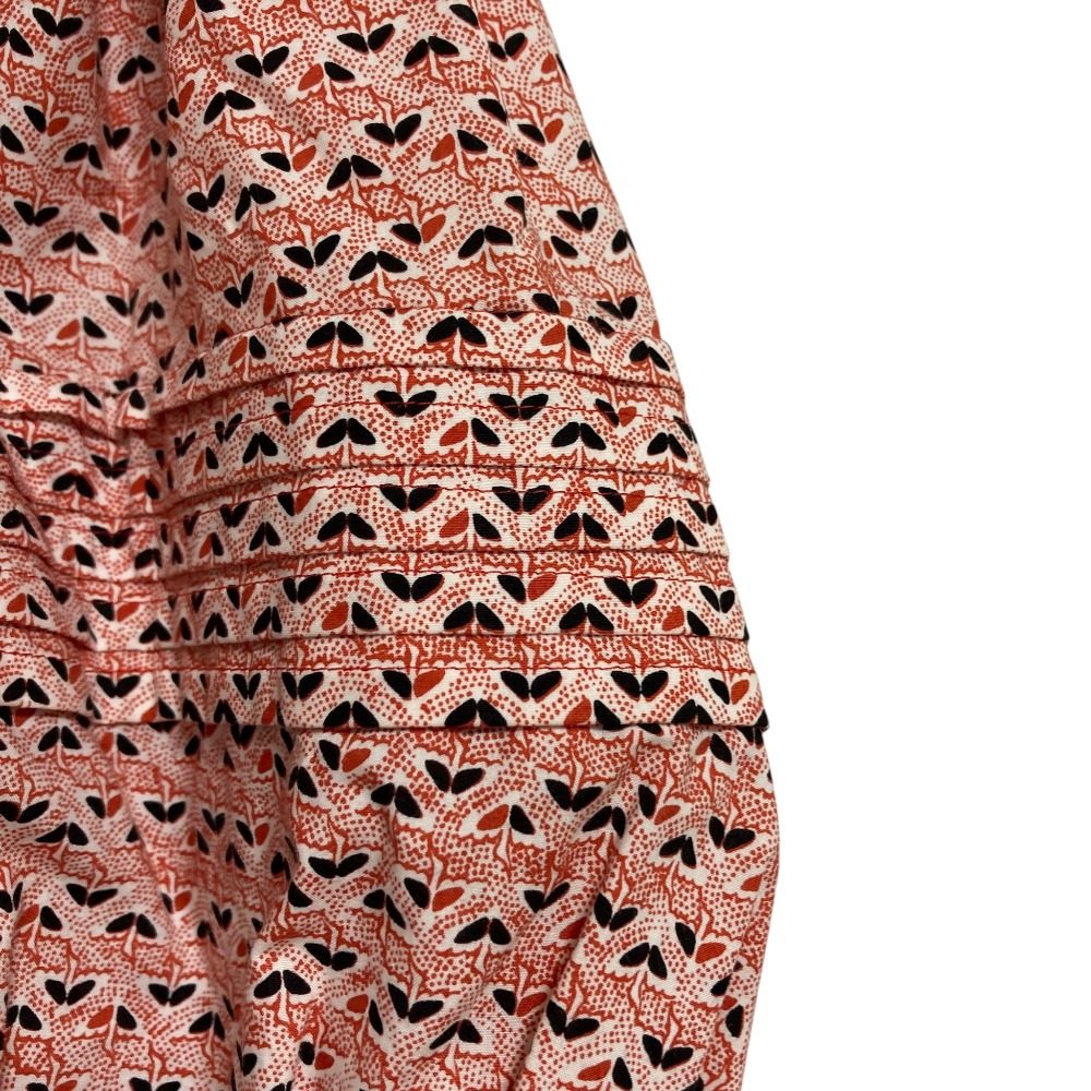 マメクロゴウチ Crane Pattern Hand Printed ワンピース
