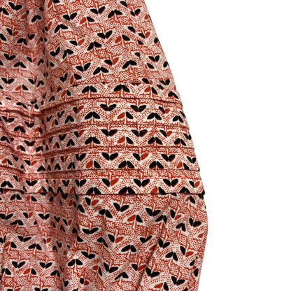 マメクロゴウチ Crane Pattern Hand Printed ワンピース