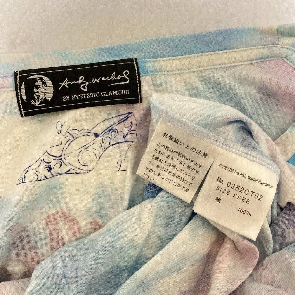 ヒステリックグラマー アンディウォーホル ハンバーガープリントタイダイTシャツ
