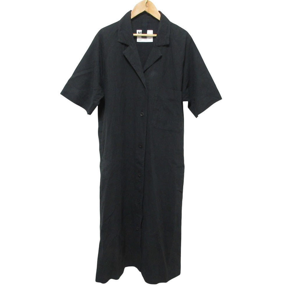 エムエイチエル LINEN COTTON PLAINWEAVE ロングシャツワンピース