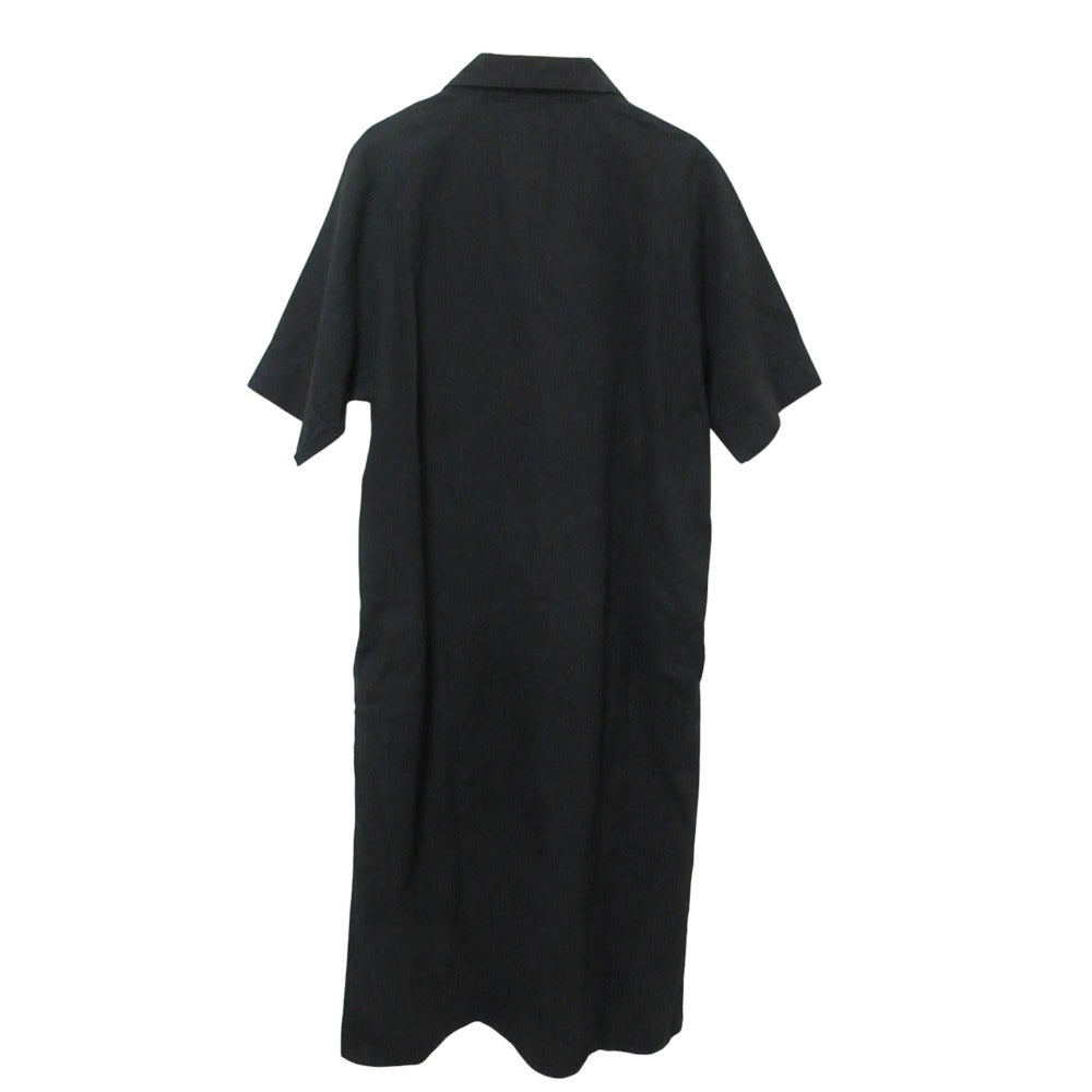 エムエイチエル LINEN COTTON PLAINWEAVE ロングシャツワンピース