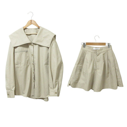 ルシェルブルー シャツショートパンツセットアップ