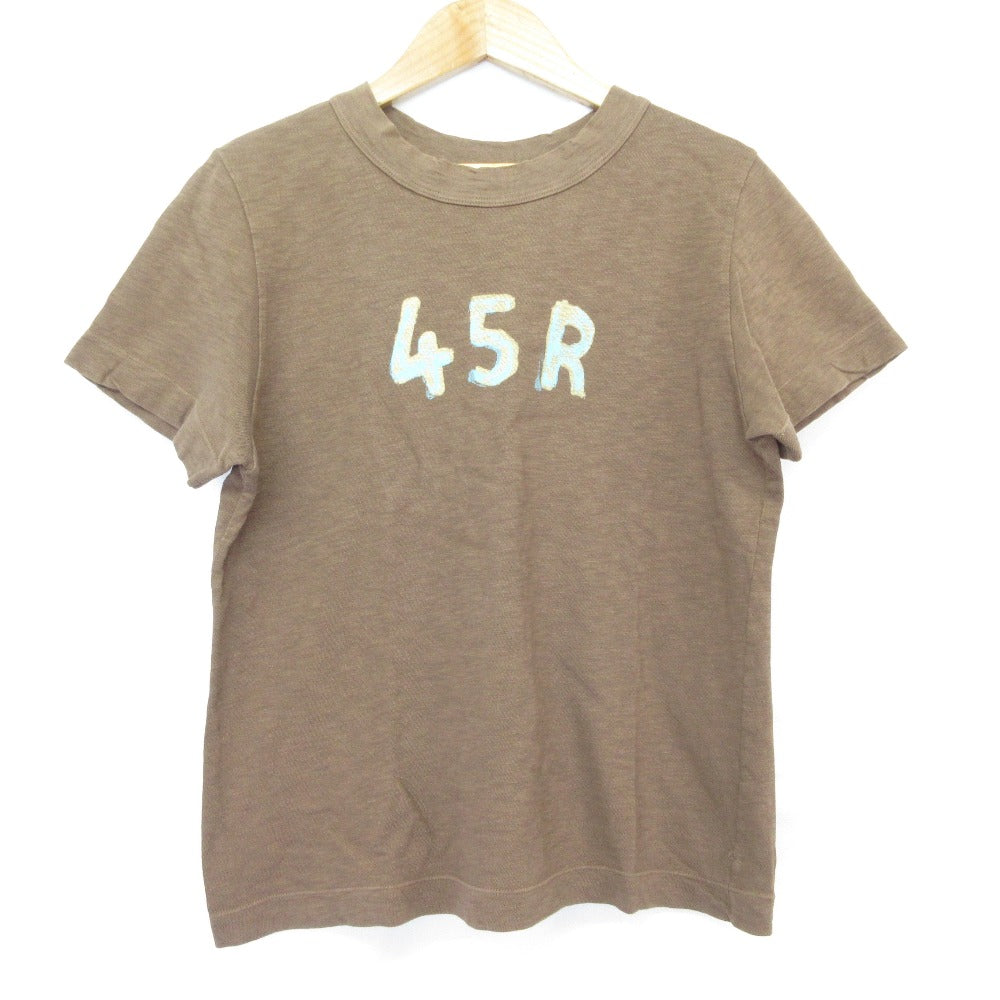 フォーティファイブアール ロゴ半袖コットンTシャツ