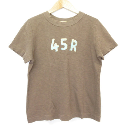 フォーティファイブアール ロゴ半袖コットンTシャツ