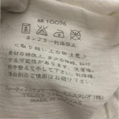 フォーティファイブアール メッセージプリントTシャツ