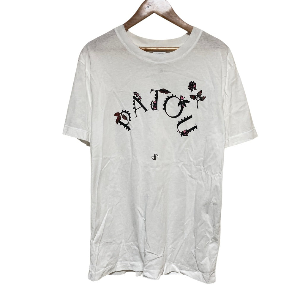 パトゥ オーガニックコットンフローラルカーブロゴTシャツ