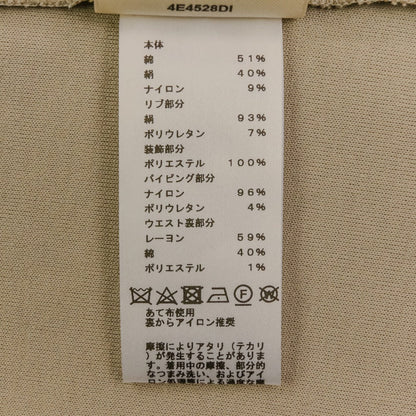 エルメス ダブルシルクジャージー コットンドローストリングドレス