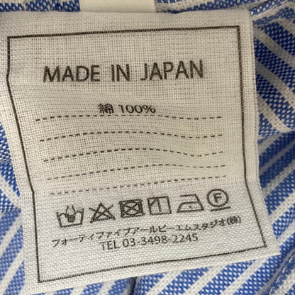 フォーティファイブアール ストライプロングシャツワンピース