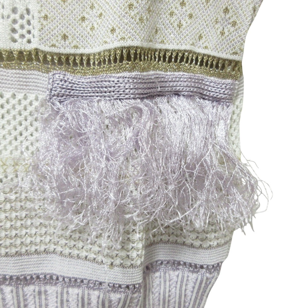 マメクロゴウチ ジャカードニットトップス