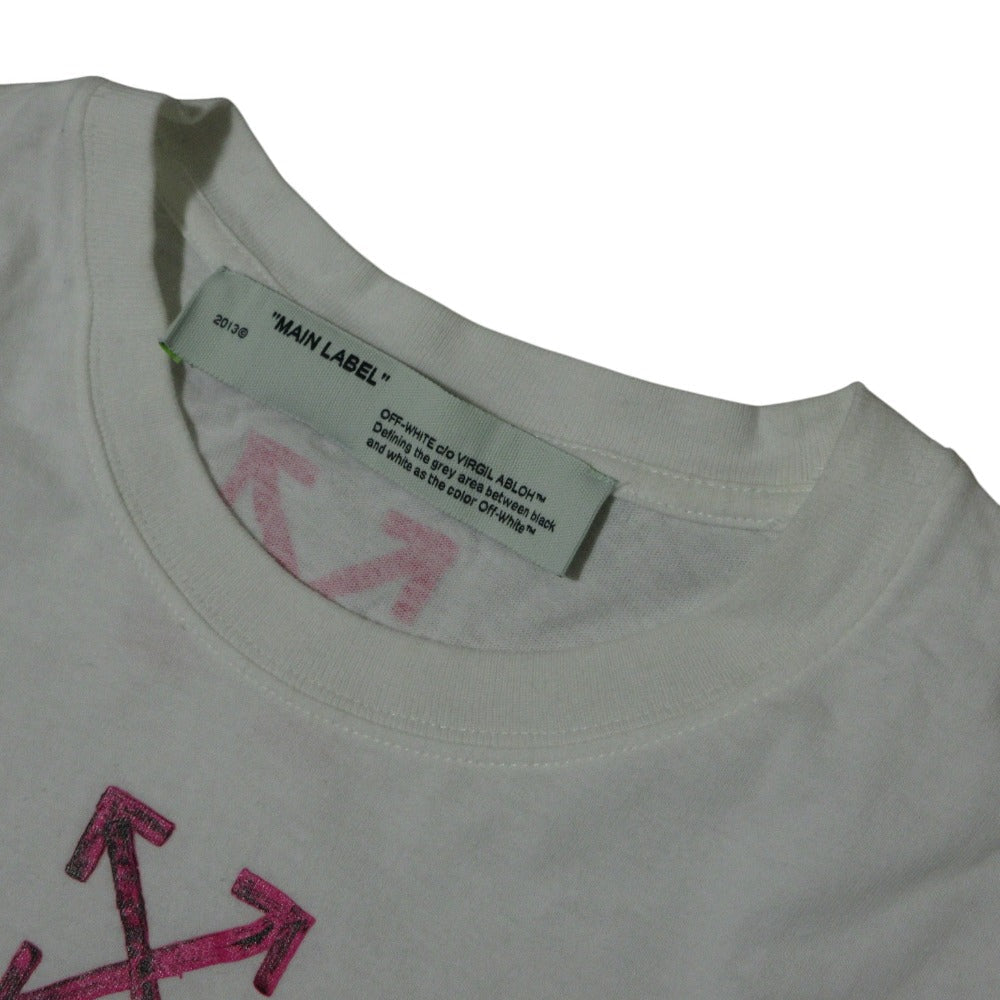 オフホワイト アローロゴプリント半袖Tシャツ