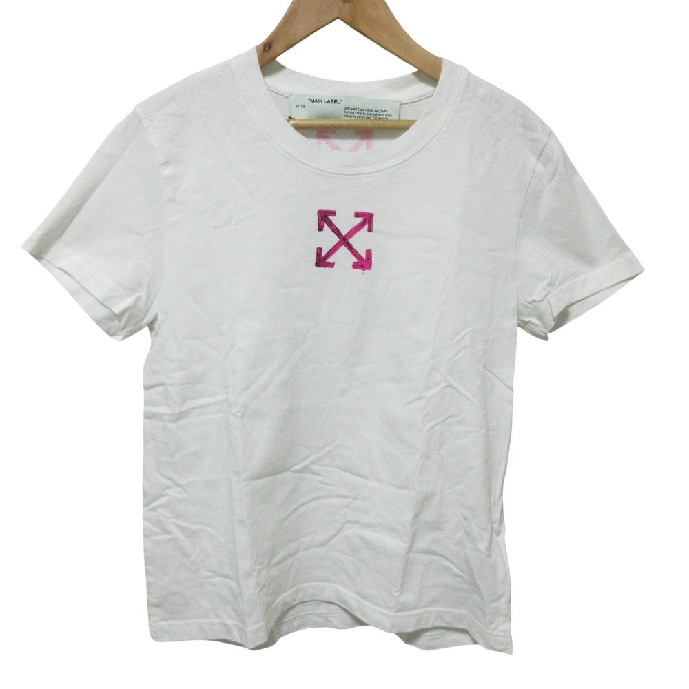 オフホワイト アローロゴプリント半袖Tシャツ