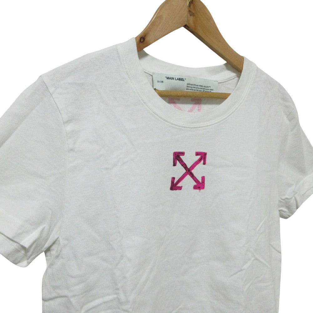 オフホワイト アローロゴプリント半袖Tシャツ