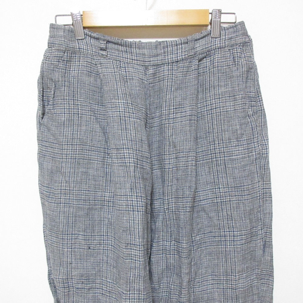 ネストローブ リネンチェックパンツ