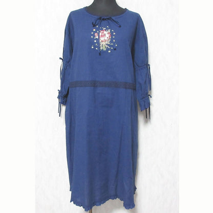 ピンクハウス シロツメクサ刺繍リネンコットンチュニック