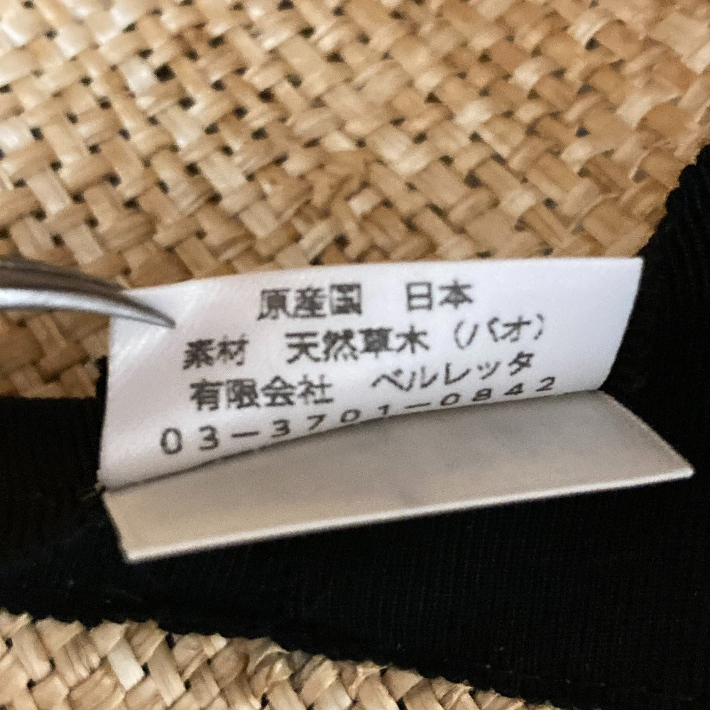 ベルレッタ マープルミディアムブリム 麦わら帽子