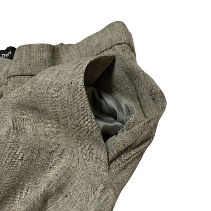 セオリー SHARKSKIN CRUNCH TREECA PULL ON GZ リネンテーパードパンツ