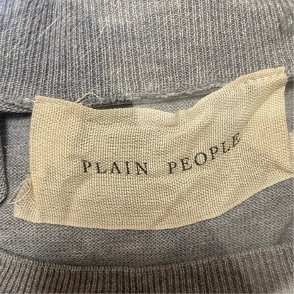 プレインピープル ニット切替レイヤード風ブラウス