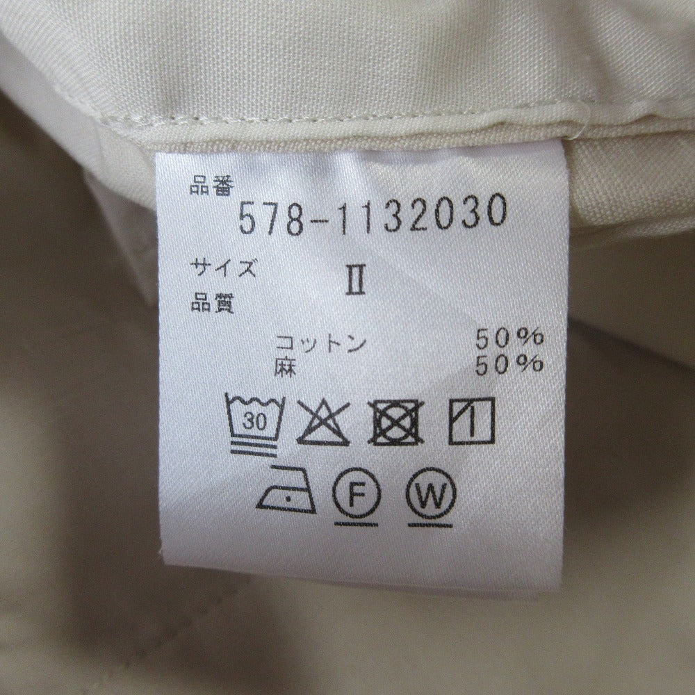 マーガレットハウエル PLAIN WEAVE COTTON LINEN スカート