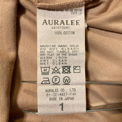オーラリー SUPER FINE COTTON SALT SHRINK PIQUE Tシャツ