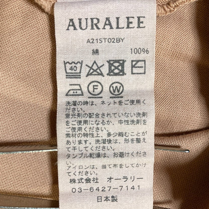 オーラリー SUPER FINE COTTON SALT SHRINK PIQUE Tシャツ