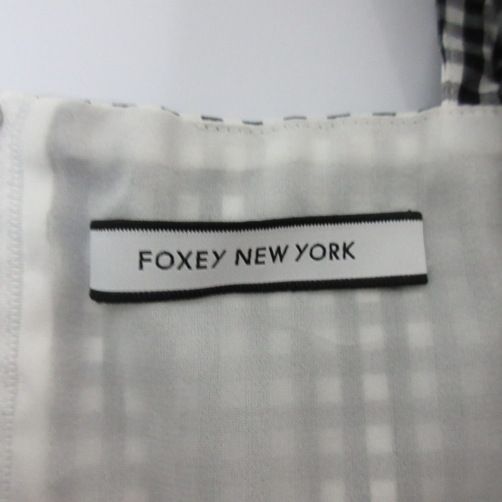 フォクシーニューヨーク EMPIRE CHECK ノースリーブブラウス