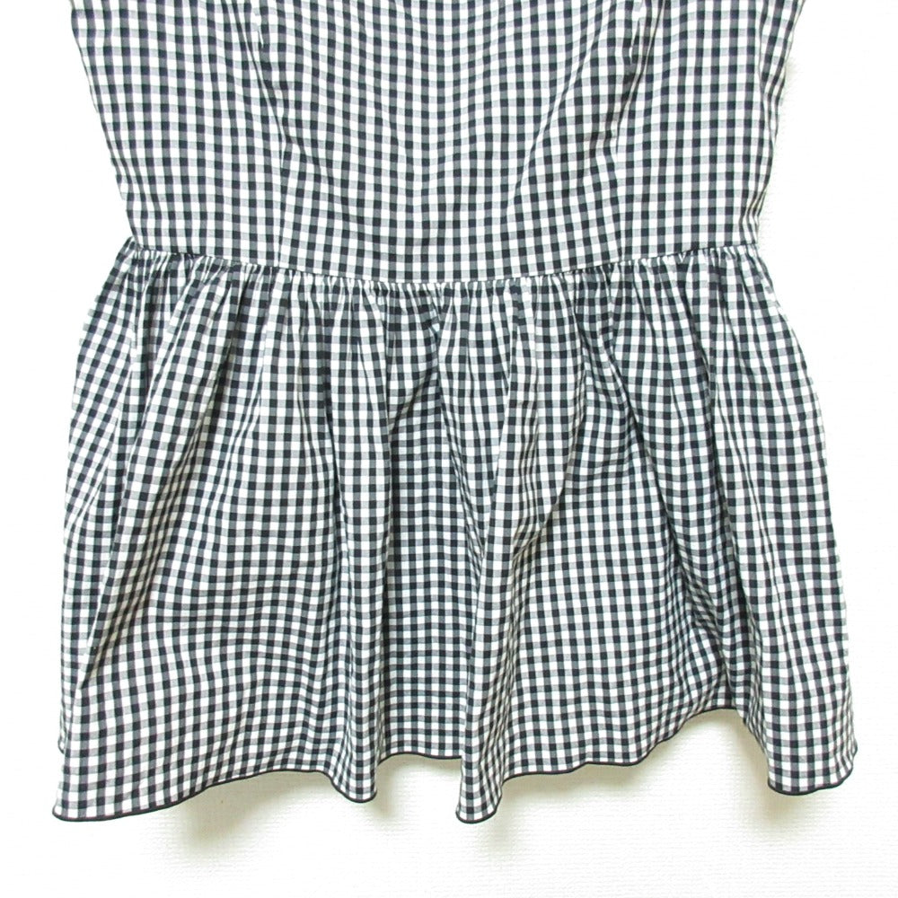 フォクシーニューヨーク EMPIRE CHECK ノースリーブブラウス