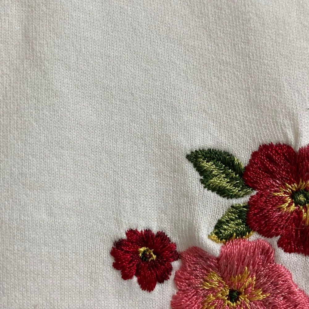 ピンクハウス 刺繍コットン半袖Tシャツ