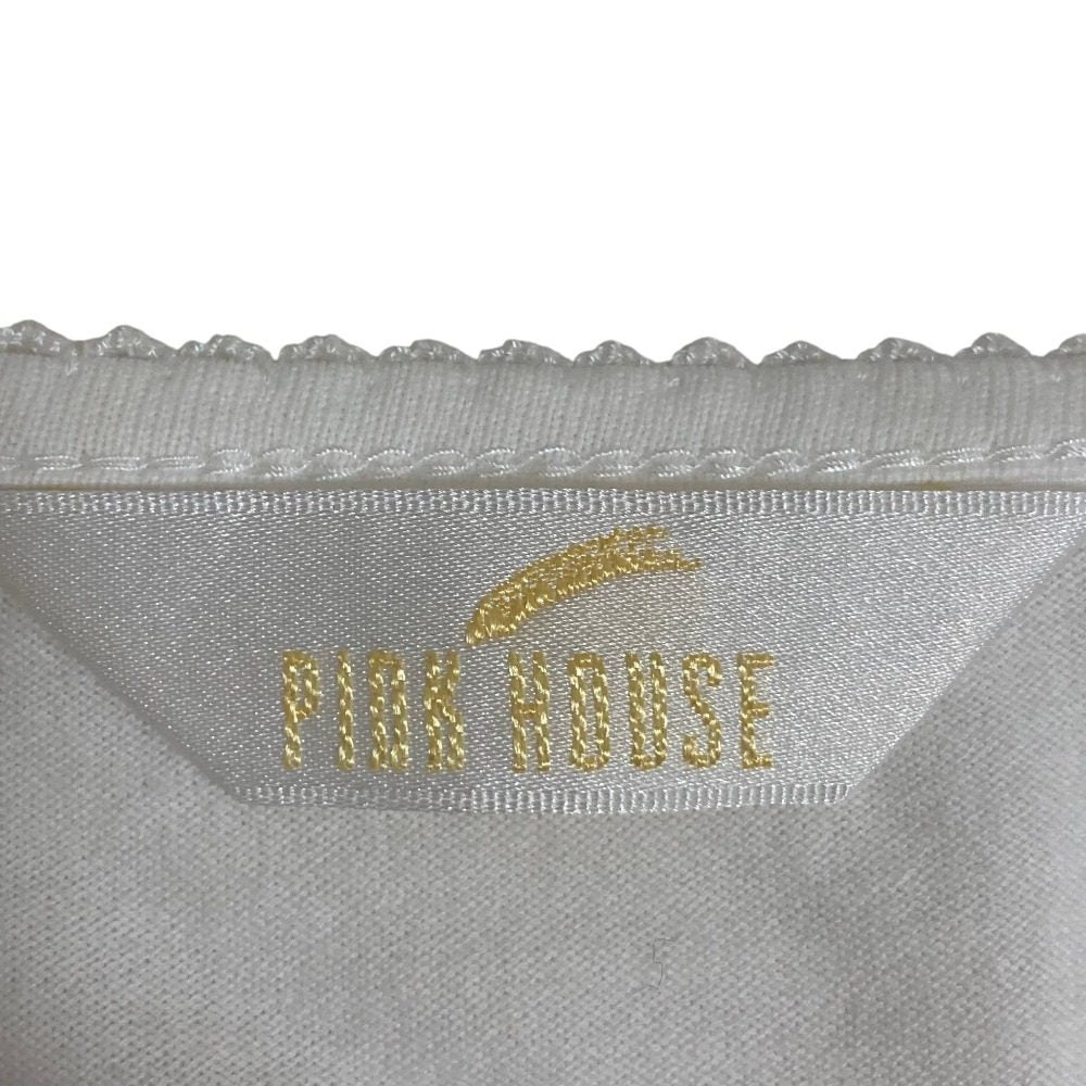 ピンクハウス 刺繍コットン半袖Tシャツ
