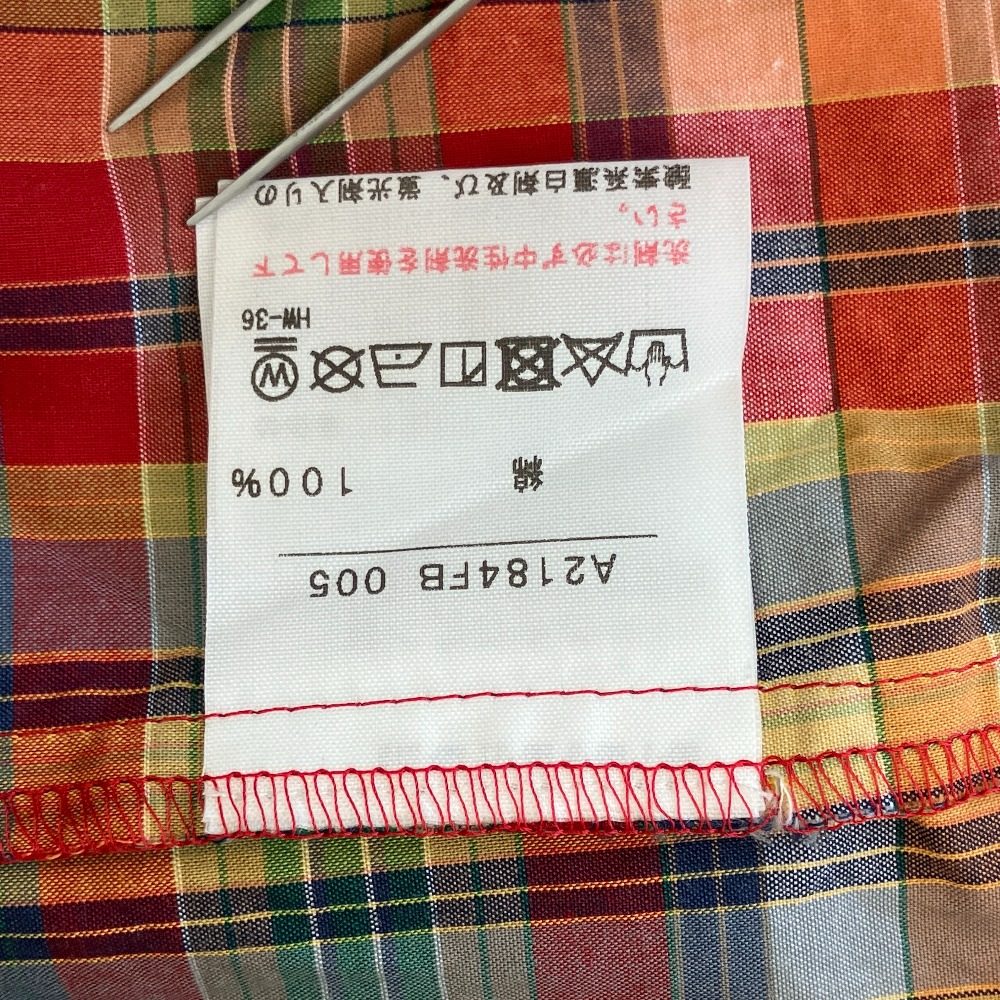 ピンクハウス フリルチェックプルオーバーブラウス