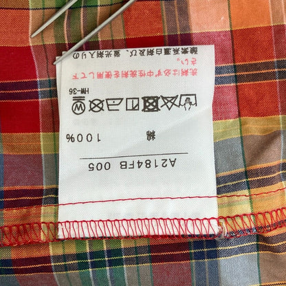 ピンクハウス フリルチェックプルオーバーブラウス