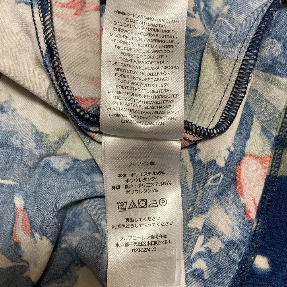 ローレンラルフローレン フローラルストレッチジャージードレス