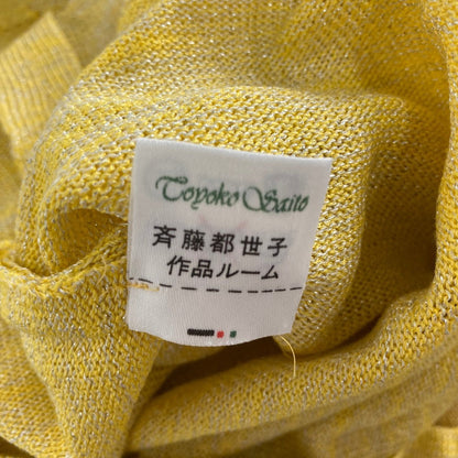 トヨコサイトウ 刺繍シアースリーブニットカットソー
