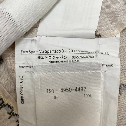 エトロ リネンロングスリーブシャツ