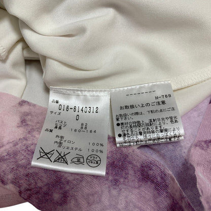 ヴィヴィアンタム フラワージオメトリックプリントパワーネットワンピース