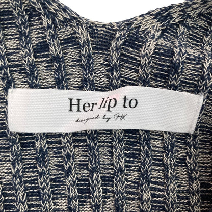 ハーリップトゥ Double V-neck ニットワンピース
