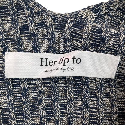 ハーリップトゥ Double V-neck ニットワンピース