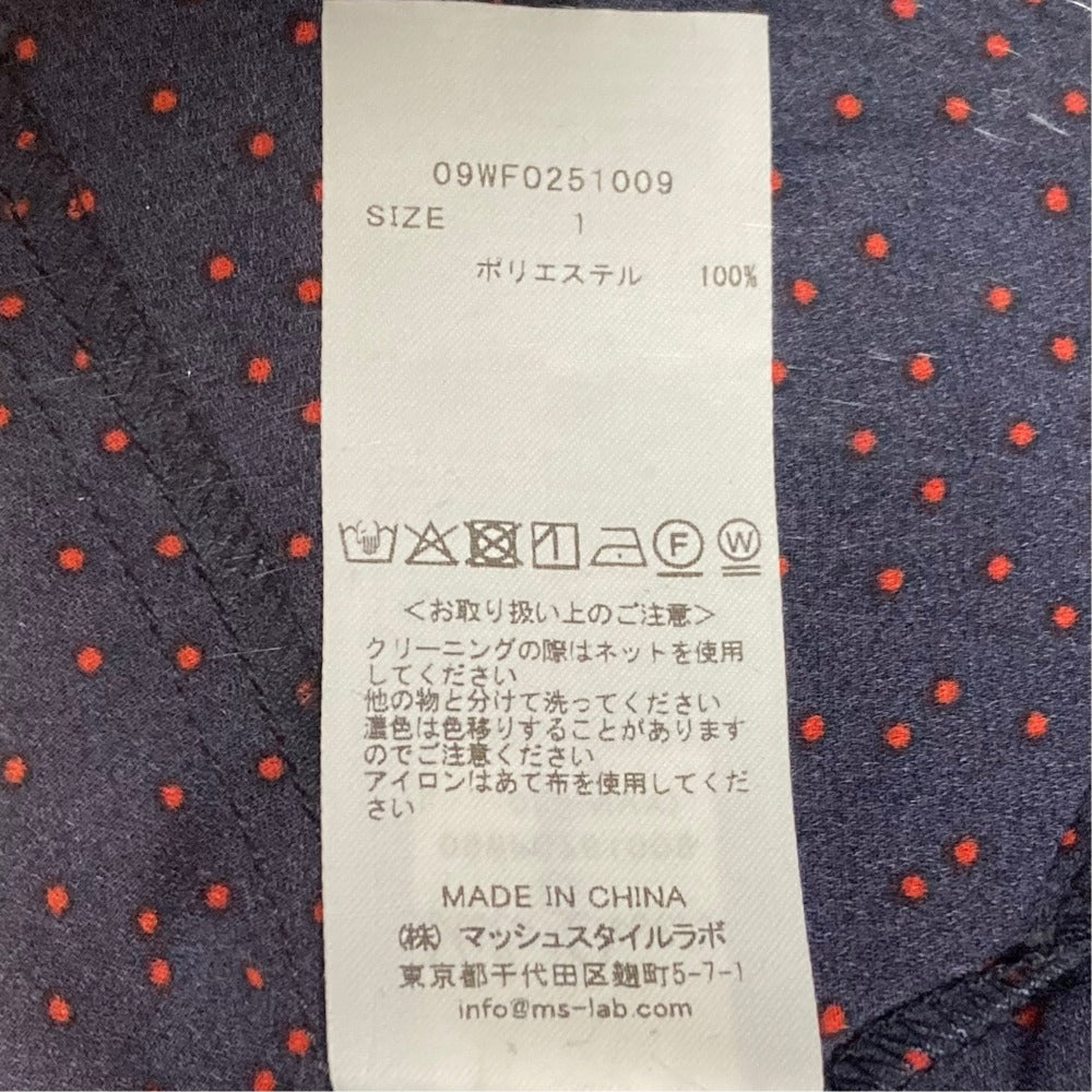 ミラオーウェン ジョーゼットドットナローワンピース