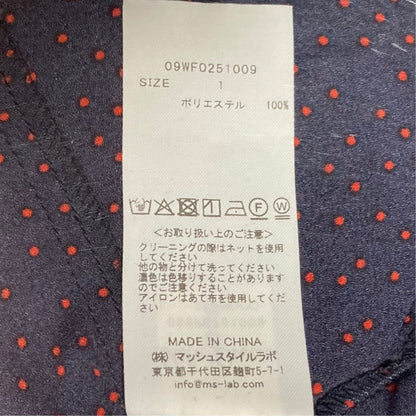 ミラオーウェン ジョーゼットドットナローワンピース